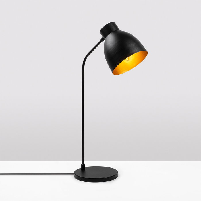 Opviq Murek - 11558 Lámpara de Mesa Negro y Dorado